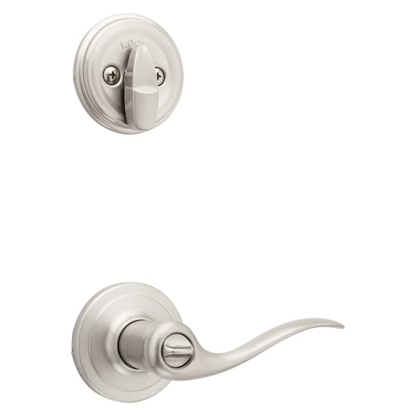 Kwikset Signature Series Combination Lockset, 2 Grade, Zinc, Satin Nickel, 238 x 234 in Backset - 991TNL-15