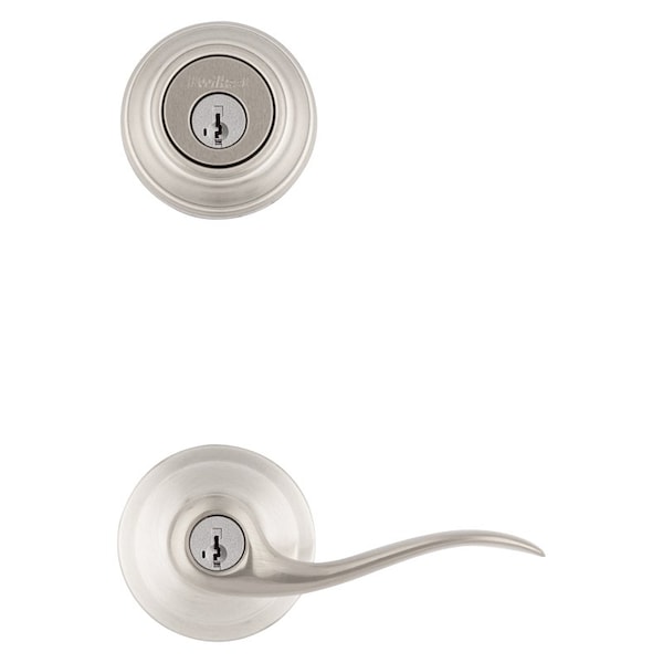 Kwikset Signature Series Combination Lockset, 2 Grade, Zinc, Satin Nickel, 238 x 234 in Backset - 991TNL-15