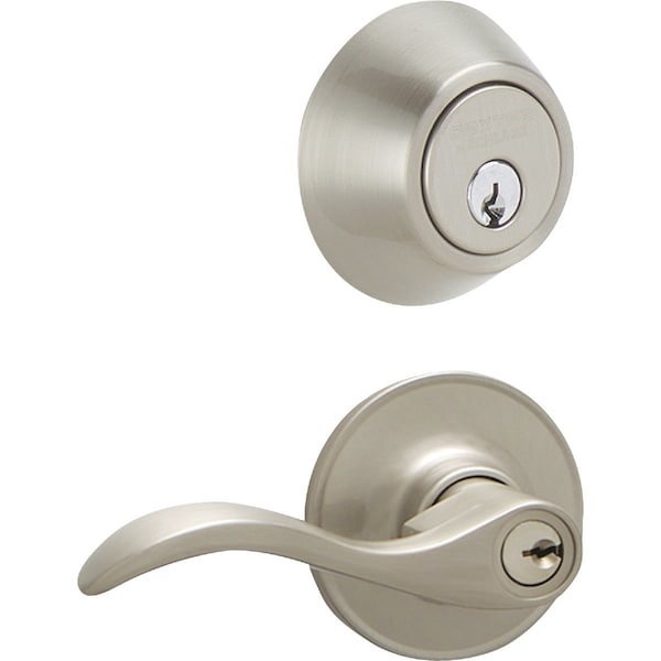 Schlage Dexter Seville Satin Nickel Deadbolt and Lever Combo - JC60VSEV619