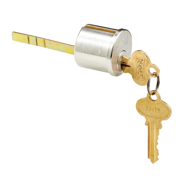 Prime-Line Replacement Rim Cylinder Deadbolt in Brushed Chrome Finish 6 Single Packs - SE 70003