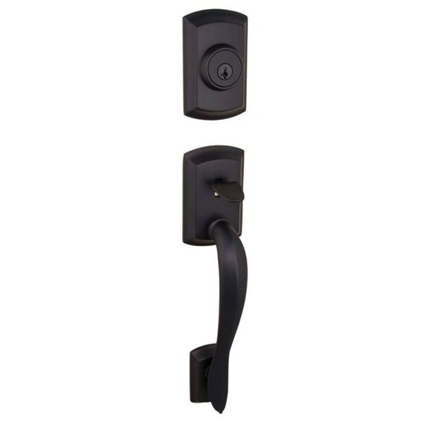 Kwikset Avalon Dummy Exterior Handleset Iron Blk - 802AVHLIP-514