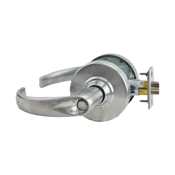 Schlage Commercial Entry Office Sparta Lever Less Cylinder 2-3/4" Deadlatch ANSI Strike Satin Chrome - ALX50LSPA626