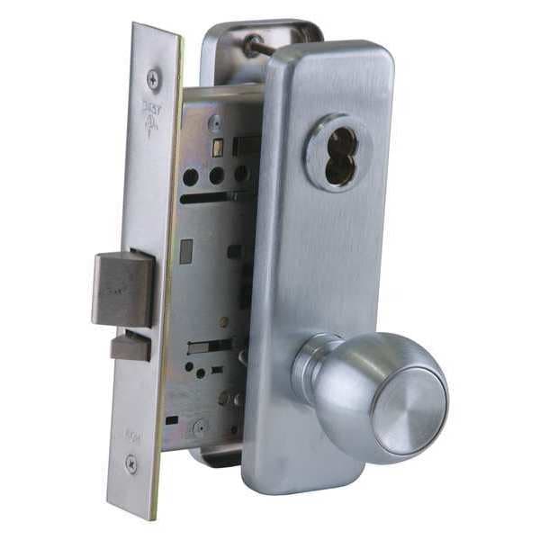 Best Mortise Lockset, Knob, 40H Ser., 40H Escutcheon, Store, Mech. - 45H7W4J626