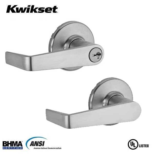 Kwikset Kwikset: Carson Grade 3 Storeroom commercial lever / Satin Chrome/ with SmartKey Technology - KWS-439CNL-SMT-UL-26D