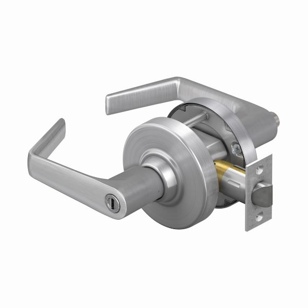 Schlage Commercial Privacy Saturn Lever 47267038 2-3/4" Springlatch ANSI Strike Satin Chrome - ALX40SAT626