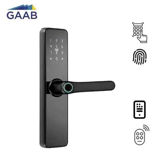 Gaab - Electronic Keyless Smart Door Mortise Lock - Bluetooth / Fingerprint - APP Management - Black - En - GAB-R750-04