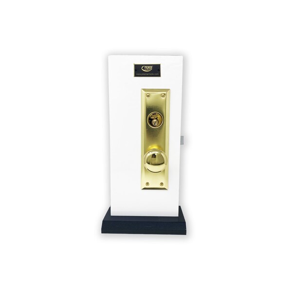 Premier Lock Brass Mortise Entry Left Hand Door Lock Set with 2.5 in. Backset, 2 SC1 Keys and Swivel Spindle - ML01N