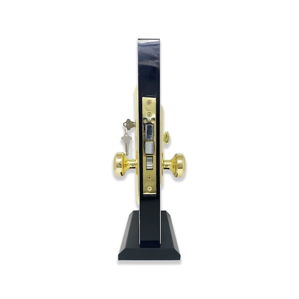 Premier Lock Brass Mortise Entry Left Hand Door Lock Set with 2.5 in. Backset, 2 SC1 Keys and Swivel Spindle - ML01N