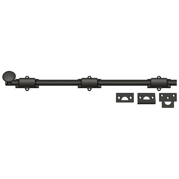 Deltana Surface Bolt, Heavy Duty Oil Rubbed Bronze 18" - 18SB10B