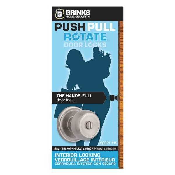 Brinks Home Security Stafford Privacy PPR Knob, Satin Nickel - 23021-119