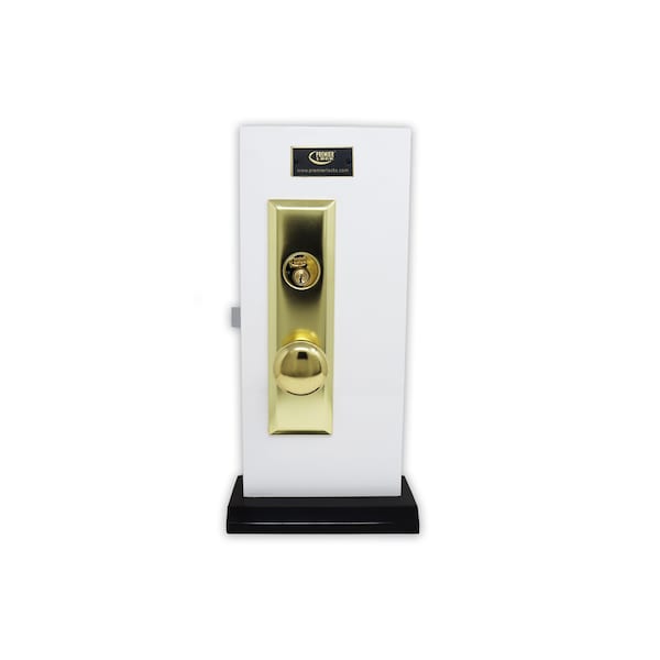 Premier Lock Brass Mortise Entry Right Hand Lock Set with 2.5 in. Backset and 2 SC1 Keys - MR01