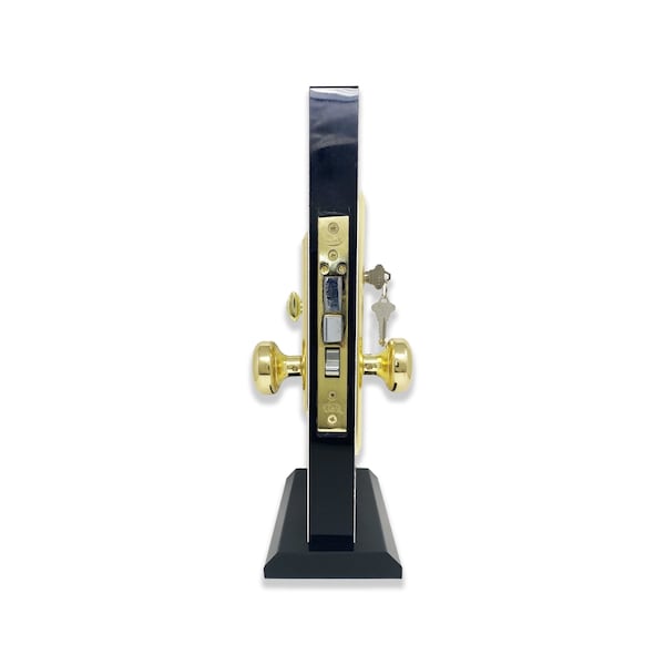 Premier Lock Brass Mortise Entry Right Hand Lock Set with 2.5 in. Backset and 2 SC1 Keys - MR01