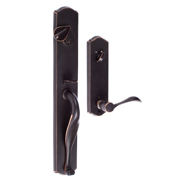 Sure-Loc Hardware Sure-Loc Hardware Wasatch Handleset, Sandstone Lever, Vintage Bronze Finish Right Hand - WS507-SS 11P RH