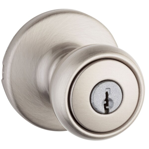 Kwikset Kwikset Tylo Satin Nickel Entry Door Knob 1-3/4 in. - 94002-820