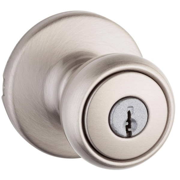 Kwikset Kwikset Tylo Satin Nickel Entry Door Knob 1-3/4 in. - 94002-820