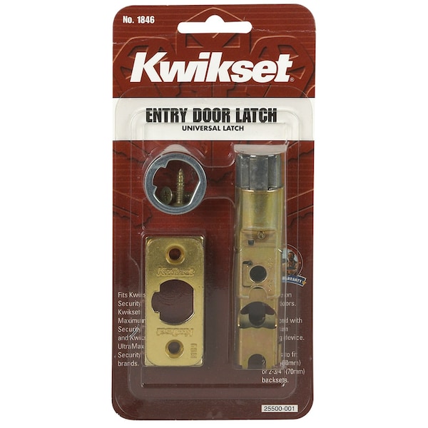 Kwikset Kwikset Bright Brass Gold Steel Entry Latch 1 pk - 81825-001