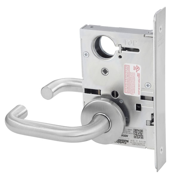Corbin Russwin Full Active Dummy Trim Mortise Lock, LW Lever, A Rose, Satin Chrome - ML2090 LWA 626