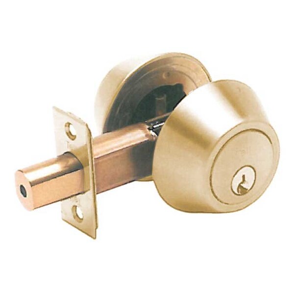 Tell Double Cylinder Grade 2 Deadbolt, SCC Keyway, KA4, Bright Brass - DB2062-SC-US3