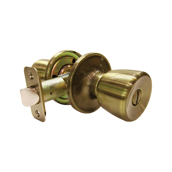 Faultless Faultless Tulip Antique Brass Privacy Knob Right Handed - TS810B