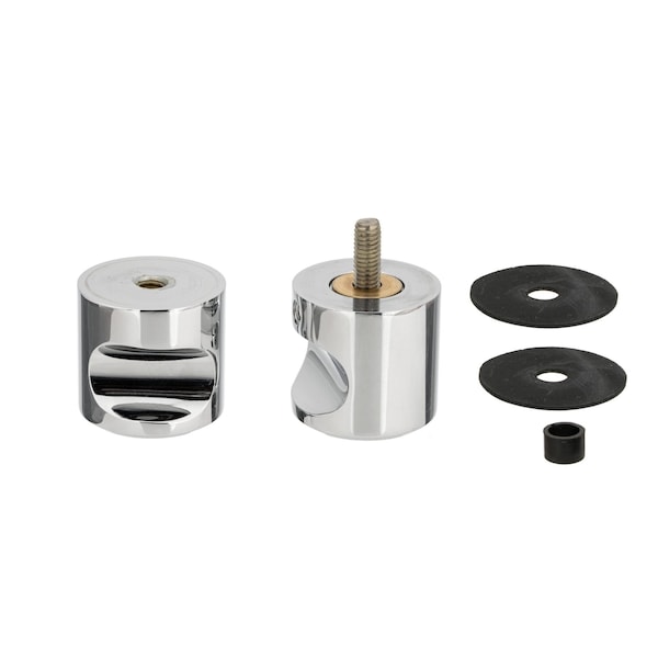 Richelieu 1 14inch 32 mm BacktoBack Glass Door Knob, Chrome - 8710R3230140