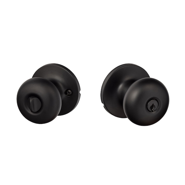 Sure-Loc Hardware Sure-Loc Hardware Durango Entry Knobset with KA Deadbolt, Flat Black - DU107/DB201 FBL