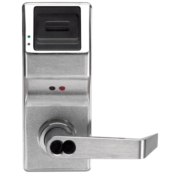 Alarm Lock Prox Reader Cylindrical Door Lock, 300 Users, 1600 Event Audit Trail, Straight Lever, SFIC Prep, Les - PL3000IC US26D