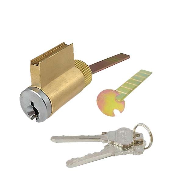 Kenaurd Kenaurd: KIK Cylinder w/ 2 Cuttable Tailpieces - 26D Silver - SC1 Schlage - KKC02-26D-SC1
