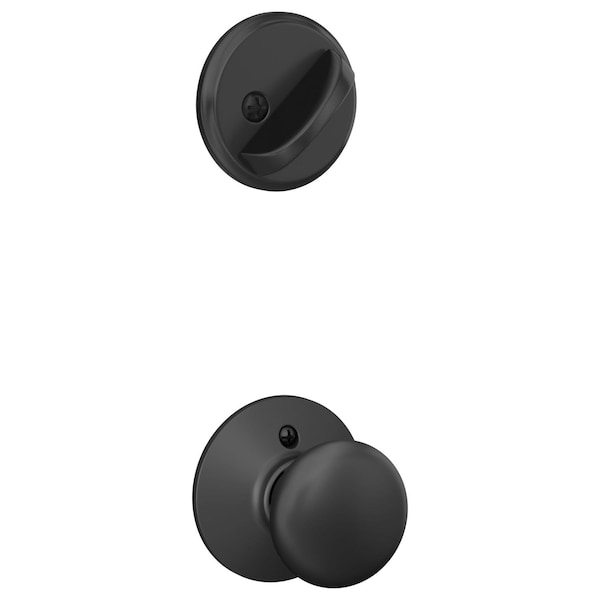 Schlage Schlage Plymouth Matte Black Steel Entry Knob and Single Cylinder Deadbolt - FB50NGPLY622
