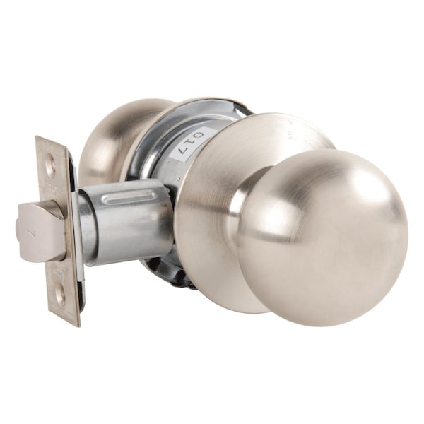 Arrow Lock Grade 2 Passage Cylindrical Lock, Tudor Knob, Non-Keyed, Satin Nickel Finish, Non-handed - MK01-TA-15