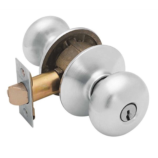 Schlage PLYMOUTH ENTRY LOCKSET F51 SATIN NICKEL - F51 PLY 619 KDC
