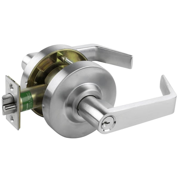 Arrow Lock Grade 2 Cylindrical Lock, Asylum Function, Key in Lever Cylinder, Rigid Sierra Lever, 3-11/32-in Ros - MLX33-SR-26D