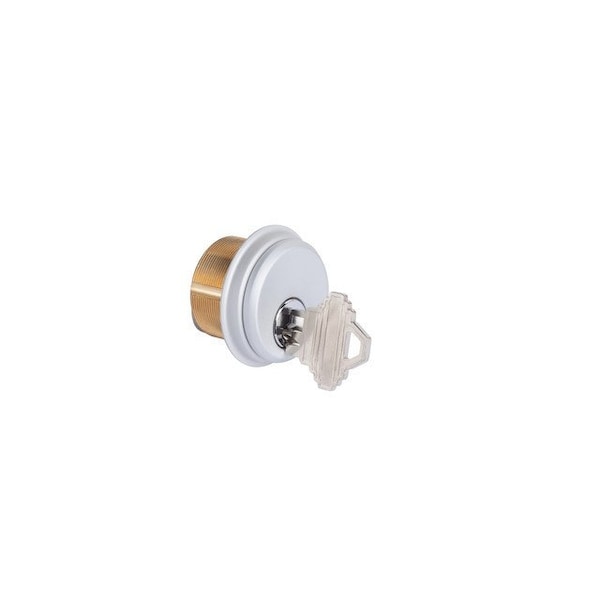 Global Door Controls 1-5/32 in. Brass Keyed Alike Double Cylinder Mortise Lock for Adams Rite Type Storefront Door in Aluminum - TH1100-BCX2AL