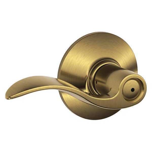 Schlage Antique Brass Privacy Lever Lockset, Accent - F40 ACC 609