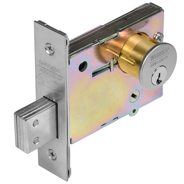 Sargent Mortise SingleCylinder Deadbolt, Mortise Conventional LA Keyway, US26D - 4875 26D