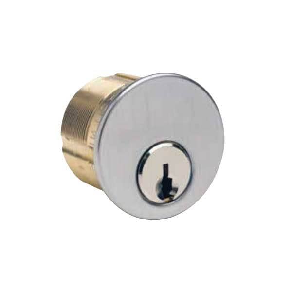 Ilco 1 1/8" Mortise Cylinder, 5-Pin, Schlage C Keyway, Adams Rite Cam, Keyed different, Satin Chro - ILCO-7185SC2-26D-KD