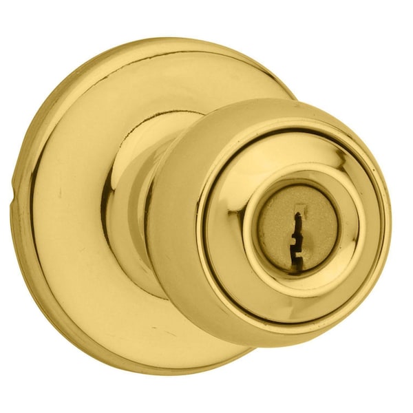 Kwikset Kwikset Polo Polished Brass Entry Door Knob 1-3/4 in. - 94002-831