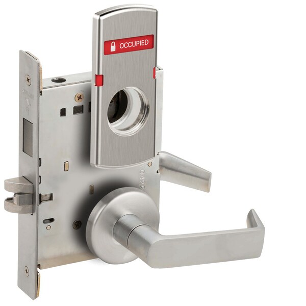 Schlage L Series Mortise Lock, Corridor Lock, 06 Lever, B Rose, Less Full Face Cylinder, VACANT/OCCUPIED Ind - L9456L 06B 626 L283-722