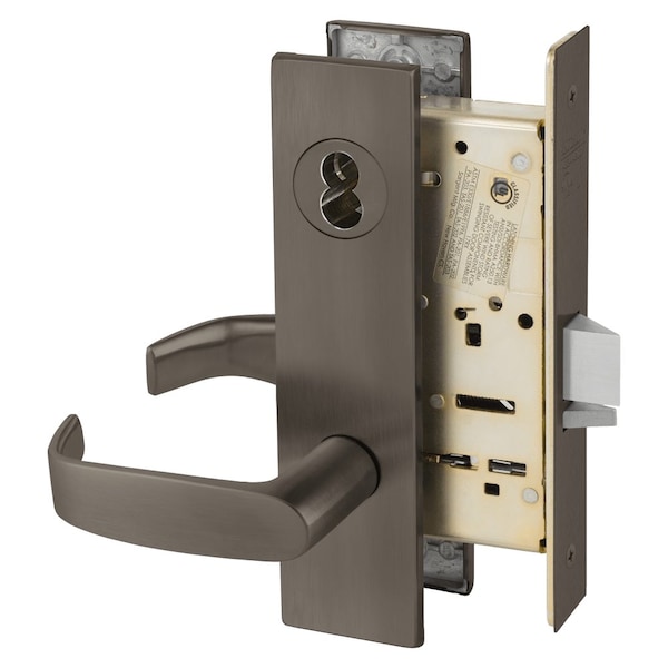 Sargent Office or Entry Mortise Lock, LE1 Escutcheon, L Lever, LFIC Prep Less Core, Oil Rubbed Bronze - 60-8205 LE1L 10B