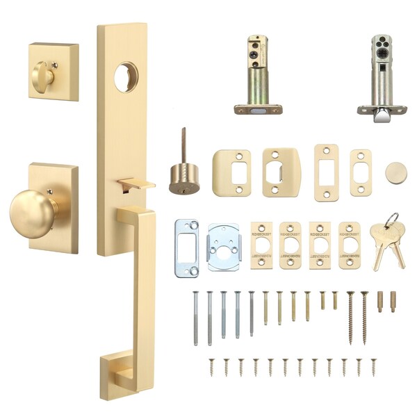 Sure-Loc Hardware Sure-Loc Hardware Turin Dummy Handleset, Satin Brass - TN500 SB