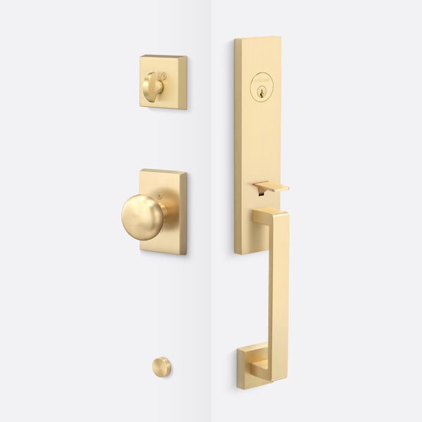 Sure-Loc Hardware Sure-Loc Hardware Turin Dummy Handleset, Satin Brass - TN500 SB