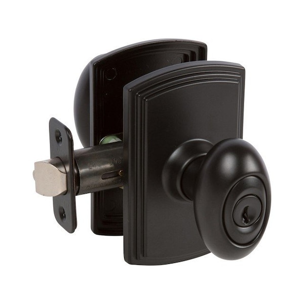 Delaney Hardware Italian Collection Canova Black Keyed Entry Door Knob - 360504