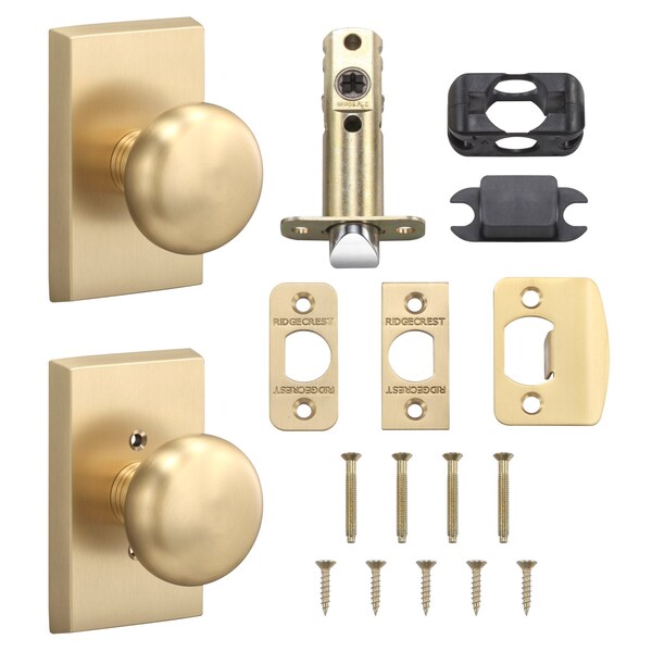 Sure-Loc Hardware Sure-Loc Hardware Oakley Passage Knob, Satin Brass - OK101 SB