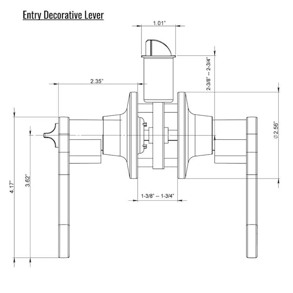 Premier Lock Decorative Entry Door Lever Lock Set Set of 3, Keyed Alike, Satin Nickel, 3PK - LEV06X-3