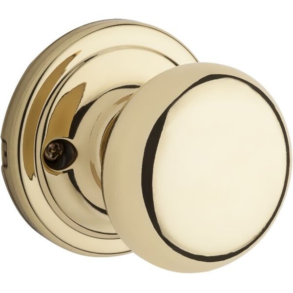 Kwikset Hancock Knob Interior Single Cylinder Handleset Trim, Bright Polished Brass - 966H-3GC