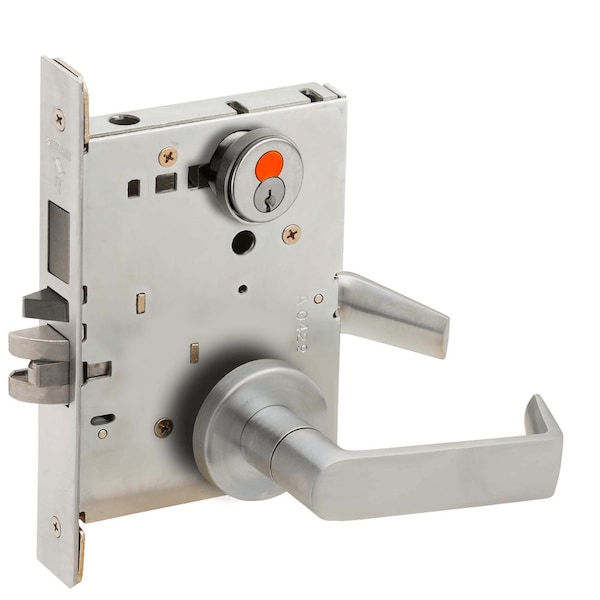 Schlage Storeroom Mortise Lock with Deadbolt, 06A Design, FSIC Construction Core, Satin Chrome - L9480T 06A 626