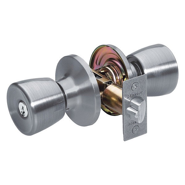 Master Lock Knob Lockset, Tulip Style, Satin Nickel - TU0115KA