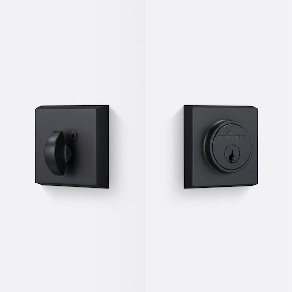 Sure-Loc Hardware Sure-Loc Hardware Modern Square Deadbolt, Flat Black - DB201-SMD FBL