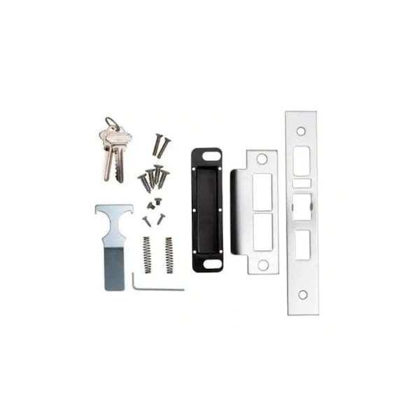 Trans Atlantic Co. DXML Series Brushed Chrome Grade 1 Storeroom Mortise Lock Door Handle with Sectional Right-Handed Lever - DL-DXML80SSRH-US26D