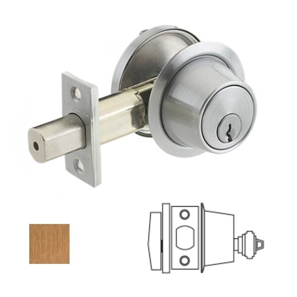 Cal-Royal Single Cylinder Deadbolt, 2-3/8 or 2-3/4 Backset, Square Corner Strike, Schlage C Keyway, US10 - CB160SC-10
