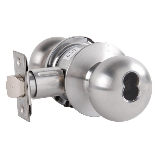 Arrow Lock Grade 2 Classroom Cylindrical Lock, Tudor Knob, SFIC Less Core, Satin Chrome Finish, Non-handed - MK17-TA-26D-IC